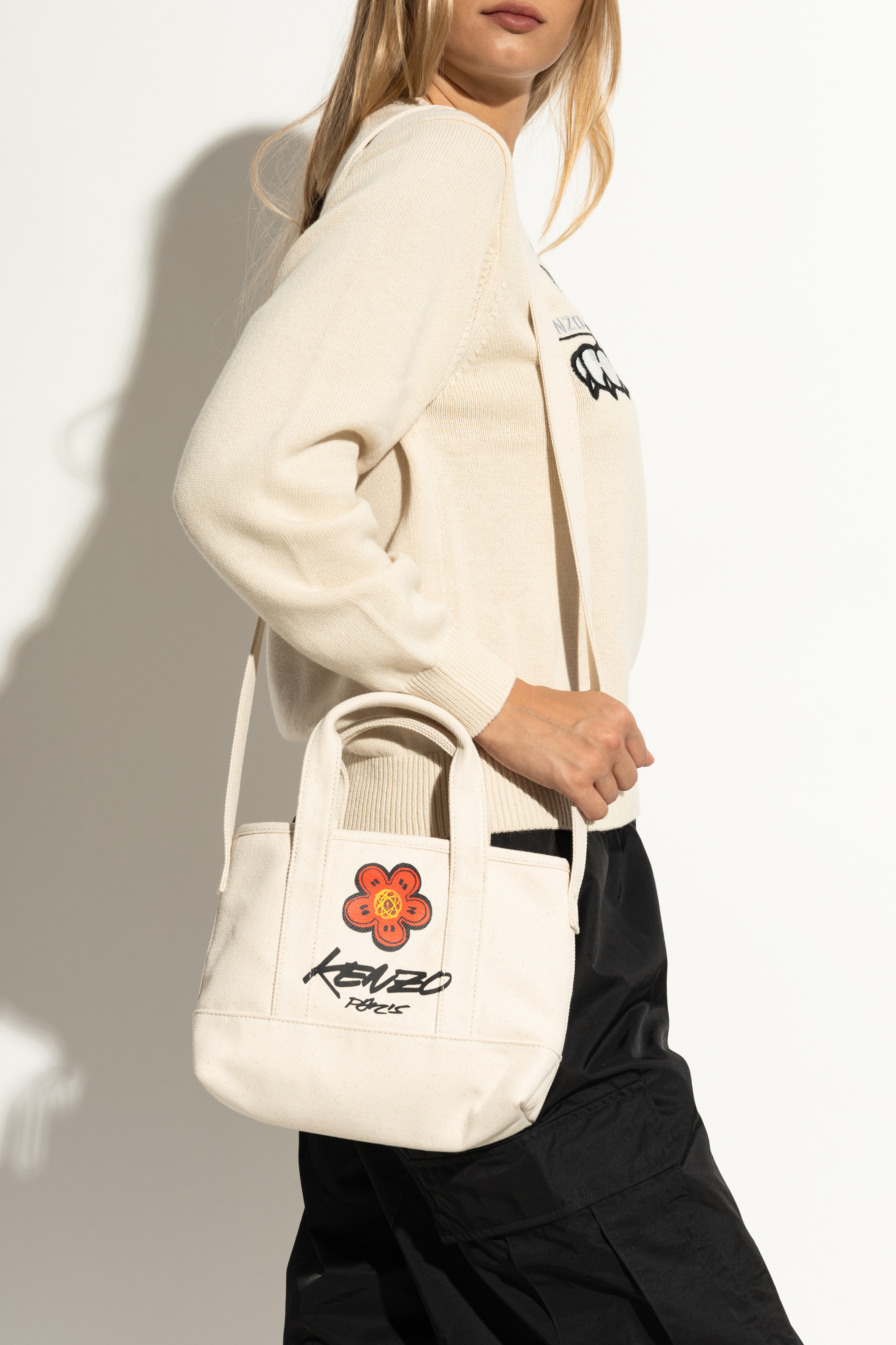 バッグ On_ink 15 Cream Handbag with print Kenzo - Vitkac AS